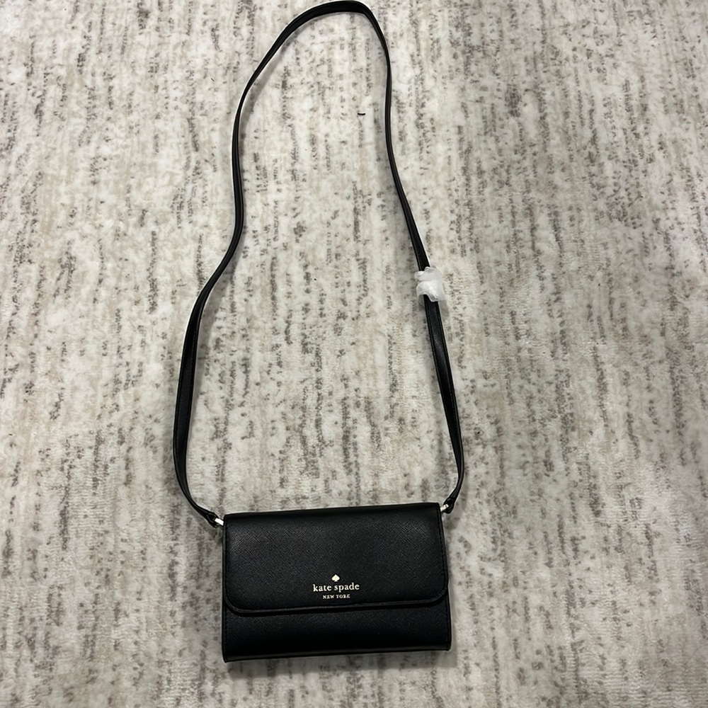 BRAND NEW Kate Spade Black Leather Crossbody- Tags still on it